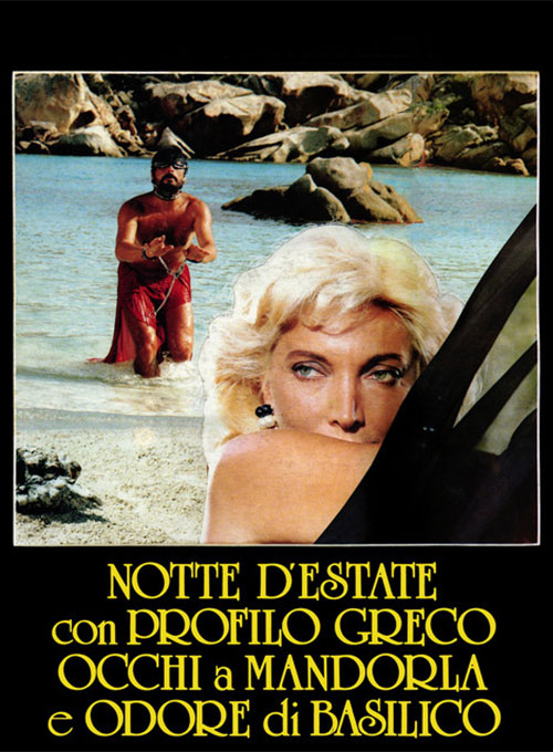 Notte d'estate con profilo greco, occhi a mandorla e odore di basilico